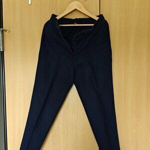Comptoir Des Cottoniers Women's Navy Blue 100% Linen Trousers XS